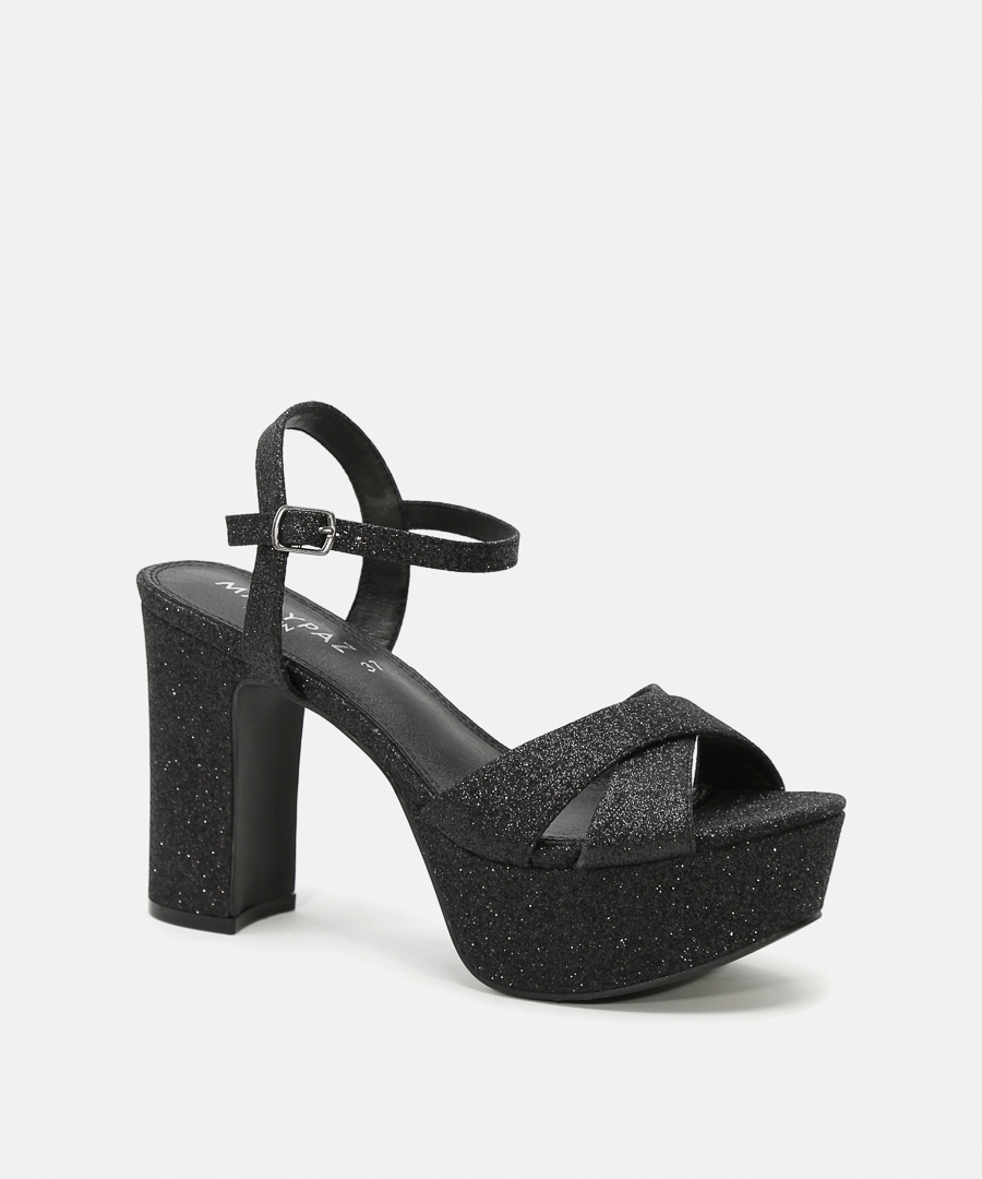 Sandalias plataforma glitter image number null